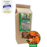 Produktbild von Hugro Bird Care Tagetesblüten Vogelsnack für Papageien und Sittiche ohne tierisches Protein 60 g