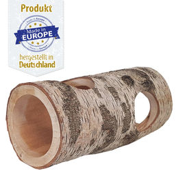 Hugro Elbtunnel Nager Tunnel aus Birkenholz für Chinchilla Kaninchen und Meerschweinchen 35 cm – Bild 1 von 3