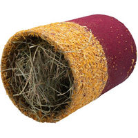 Produktbild von Hugro Nager-Knabbertunnel Heu-Duett mit Hibiskus, Hirse, Ringelblume und Rosenblättern für Kaninchen 680 g
