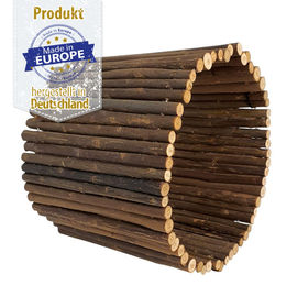 Hugro Nager Tunnel aus Naturholz und Weidenholz für Kaninchen 20 x 23 cm – Bild 1 von 5