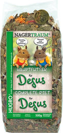 Produktbild von Hugro Nagertraum Exquisit Degu Futter mit getrockneten Kräutern vegan und ohne tierisches Protein 500 g - 500 g