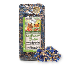 Produktbild von Hugro Nagertraum Kornblumenblüten Getrocknete Kräuter für Kaninchen und Nager 500 g