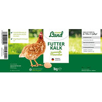 Produktbild von HÜHNER Land Futterkalk für Hühner und Wachteln mit Calciumcarbonat 1kg - 1 kg