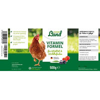 Produktbild von HÜHNER Land Vitamin Formel Ergänzungsfutter für Hühner und Wachteln mit Vitaminen und Mineralstoffen 500g - 500 g