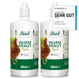 HÜHNER Land Wurmkraut Liquid 2 x 100 ml zur Verdauungshilfe für Hühner und Wachteln – Bild 1 von 13