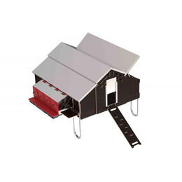 Produktbild von Hühnerbaron Hühnerstall aus Metall in Schwarz 1,5 x 1,8 m für bis zu 30 Hühner - 1 Stk.