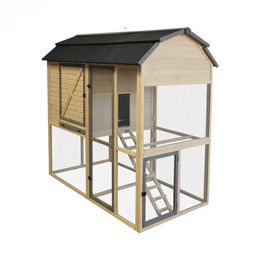 Hühnerstall Duvoplus Mansion Country aus Holz in Beige und Natur für Hühner und Kaninchen – Bild 1 von 2