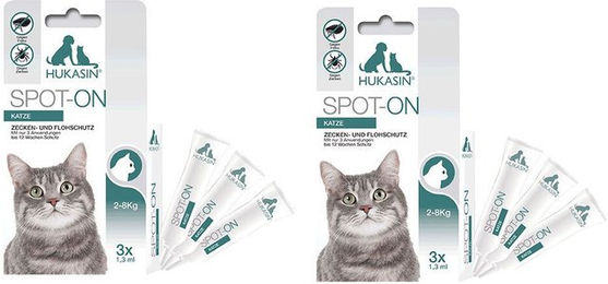 Produktbild von Hukasin Spot On Floh- und Zeckenschutz für Katzen