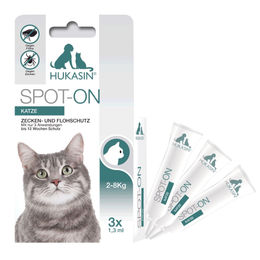 Hukasin Spot On Zecken- und Flohschutz für Katzen - 2,1 ml – Bild 1 von 5