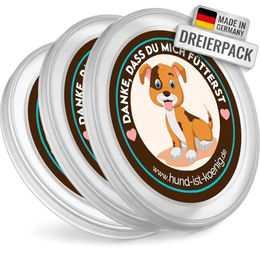 HUND IST KÖNIG Dosendeckel für Hundefutter und Katzenfutter 3 Stück für 800g Dosen – Bild 1 von 12