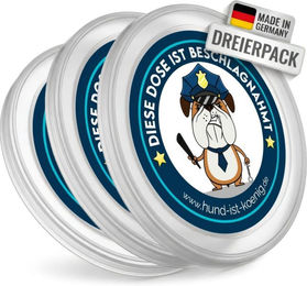 HUND IST KÖNIG Dosendeckel für Tierfutter transparent aus Naturmaterial – Bild 1 von 6