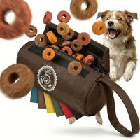 Produktbild von HUND IST KÖNIG Futterdummy für Hunde Apportierbeutel aus Nylon mit Handschlaufe Braun - 0,7 l