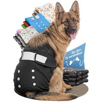 Produktbild von HUND IST KÖNIG Hundewindeln für Hündinnen, saugstarke Läufigkeitshosen, Schwarz, Größe L, 3 Stück