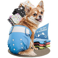 Produktbild von HUND IST KÖNIG Hundewindeln für Hündinnen XS blau, hochabsorbierende und wasserdichte Läufigkeitshosen aus Polyester, 3 Stück