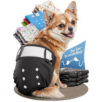 Produktbild von HUND IST KÖNIG Hundewindeln für Hündinnen XS Schwarz aus Polyester wasserdicht mit 3er Pack