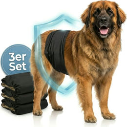 HUND IST KÖNIG Hundewindeln für Rüden wasserdicht schwarz – Bild 1 von 4