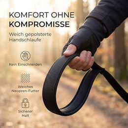 HUND IST KÖNIG Schleppleine aus Nylon für Hunde 15m Schwarz wasserabweisend - 15 m – Bild 1 von 9