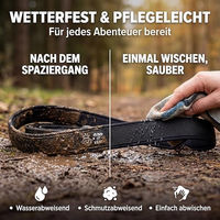 Produktbild von HUND IST KÖNIG Schleppleine für Hunde aus Nylon mit Sicherheitskarabiner und gepolsterter Handschlaufe Schwarz 5m - 5 m