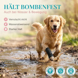 HUND IST KÖNIG Selbstklebende Bandage aus Baumwolle für Mensch und Tier Schwarz - 12 x 4,7 m – Bild 1 von 9