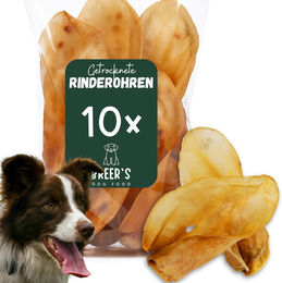 Produktbild von Hunde Helden Getrocknete Rinderohren Monoprotein Naturkaukartikel für Hunde aller Altersstufen und Größen 10 Stück