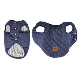 Hunde Winterjacke aus Fleece als Steppjacke in Blau Größe M - 1 Stk. – Bild 1 von 2