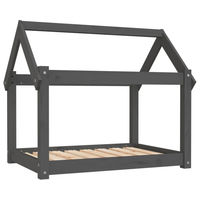 Produktbild von Hundebett aus Kiefer Massivholz in Grau 81x60x70 cm von furnicato