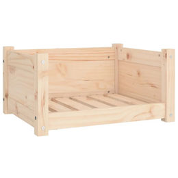 Hundebett aus Massivholz Kiefer in Natur Braun 55,5x45,5x28 cm – Bild 1 von 8