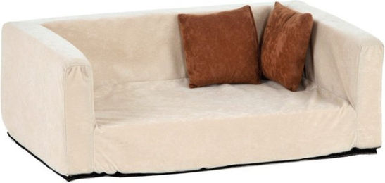 Hundebett Buddy in Velours-Optik in Beige oder Grau – Bild 1 von 1