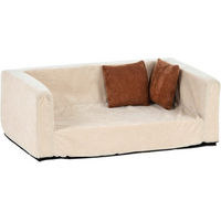 Produktbild von Hundebett Buddy in Velours-Optik in Beige oder Grau