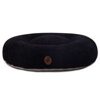 Produktbild von Hundebett Leo Black Oval XL Schwarz 140x120cm aus Viskose