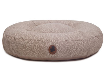 Produktbild von Hundebett Leo Taupe Oval M 100x80cm aus Viskose