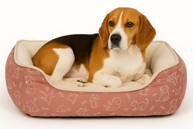 Hundebett Lilly Flamingo Rosa aus Plüsch 60 cm – Bild 1 von 3