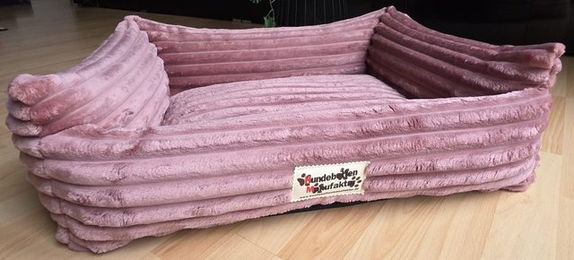 Produktbild von Hundebettenmanufaktur Hundebett Comodo mit Cordbezug Rosa Klein