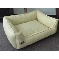 Produktbild von Hundebettenmanufaktur Hundebett Hundesofa aus Kunstleder in Beige Größe XS