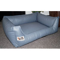 Produktbild von Hundebettenmanufaktur Hundekorb Hundesofa aus Kunstleder Grau XS