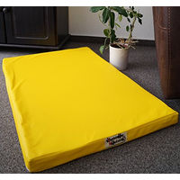 Produktbild von Hundebettenmanufaktur Orthopädische Hundematratze mit antiallergischer Kokosmatte aus Kunstleder Gelb 60 x 40 cm