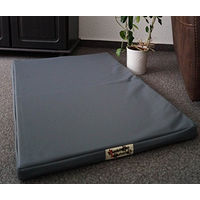 Produktbild von Hundebettenmanufaktur Orthopädische Hundematratze mit antiallergischer Kokosmatte aus Kunstleder Grau 60 cm x 40 cm
