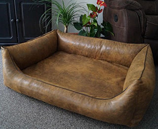 Hundebettenmanufaktur Ortopedico Hundebett mit Memory Foam in Beige oder Braun Größe L – Bild 1 von 3