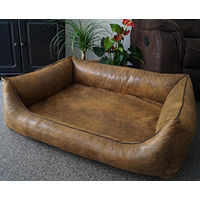 Produktbild von Hundebettenmanufaktur Ortopedico Hundebett mit Memory Foam in Beige oder Braun Größe L