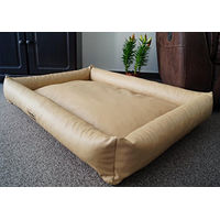 Produktbild von Hundebettenmanufaktur PicoBello Hundebett aus Kunstleder beige 80 x 60 cm