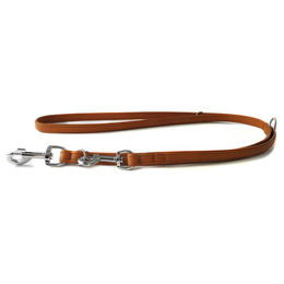 Produktbild von Hundeführleine Denver aus Leder in Cognac Braun 200 cm x 18 mm