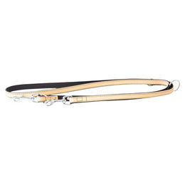 Hundeführleine Vancouver aus Leder in Natur/Schwarz 200 cm x 18 mm – Bild 1 von 1