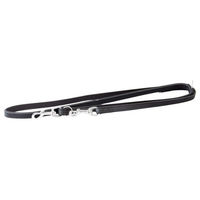 Produktbild von Hundeführleine Vancouver aus Leder in Schwarz, 200 cm x 18 mm