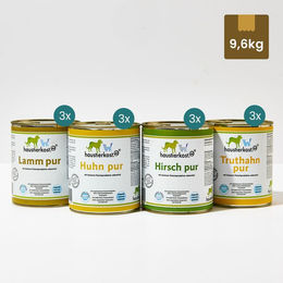 Hundefutter Dose Huhn Truthahn Lamm Hirsch ohne Farb- und Aromastoffe sowie Konservierungsstoffe 12 x 800 g – Bild 1 von 2