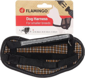 Hundegeschirr Eeny Meeny Flamingo Gelb Schwarz Bunt Nylon Größe S – Bild 1 von 4