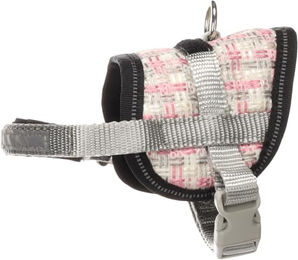 Hundegeschirr Flamingo Grau und Rosa aus Nylon Größe S – Bild 1 von 4