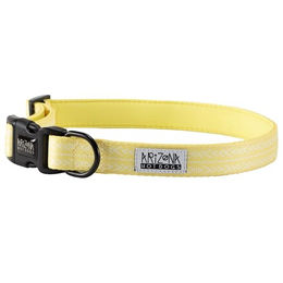 Hundehalsband Arizona Hotdogs aus Nylon mit Neopren in Lemon Gelb Größe S – Bild 1 von 3