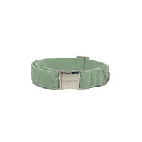 Produktbild von Hundehalsband aus Cord in Lindgrün Größe L