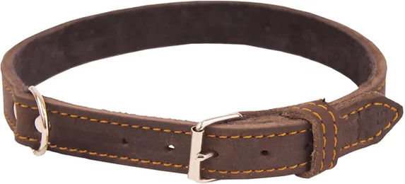 Produktbild von Hundehalsband aus Pull-Up-Leder von AKAH in Braun 55 cm