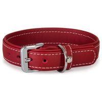 Produktbild von Hundehalsband Barcelona aus Bio-Leder in Rot, 45 cm